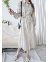 Stripe Dress 細直條紋襯衫裙或外套 / DS1038