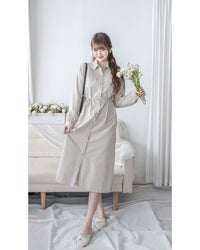 Stripe Dress 細直條紋襯衫裙或外套 / DS1038