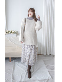 (售完即止 不設補貨） Belt Knit Top 船領織紋連腰帶修腰針織上衣/ DS1036