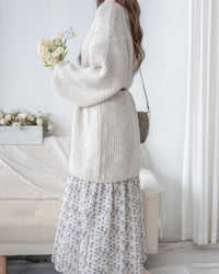 (售完即止 不設補貨） Belt Knit Top 船領織紋連腰帶修腰針織上衣/ DS1036