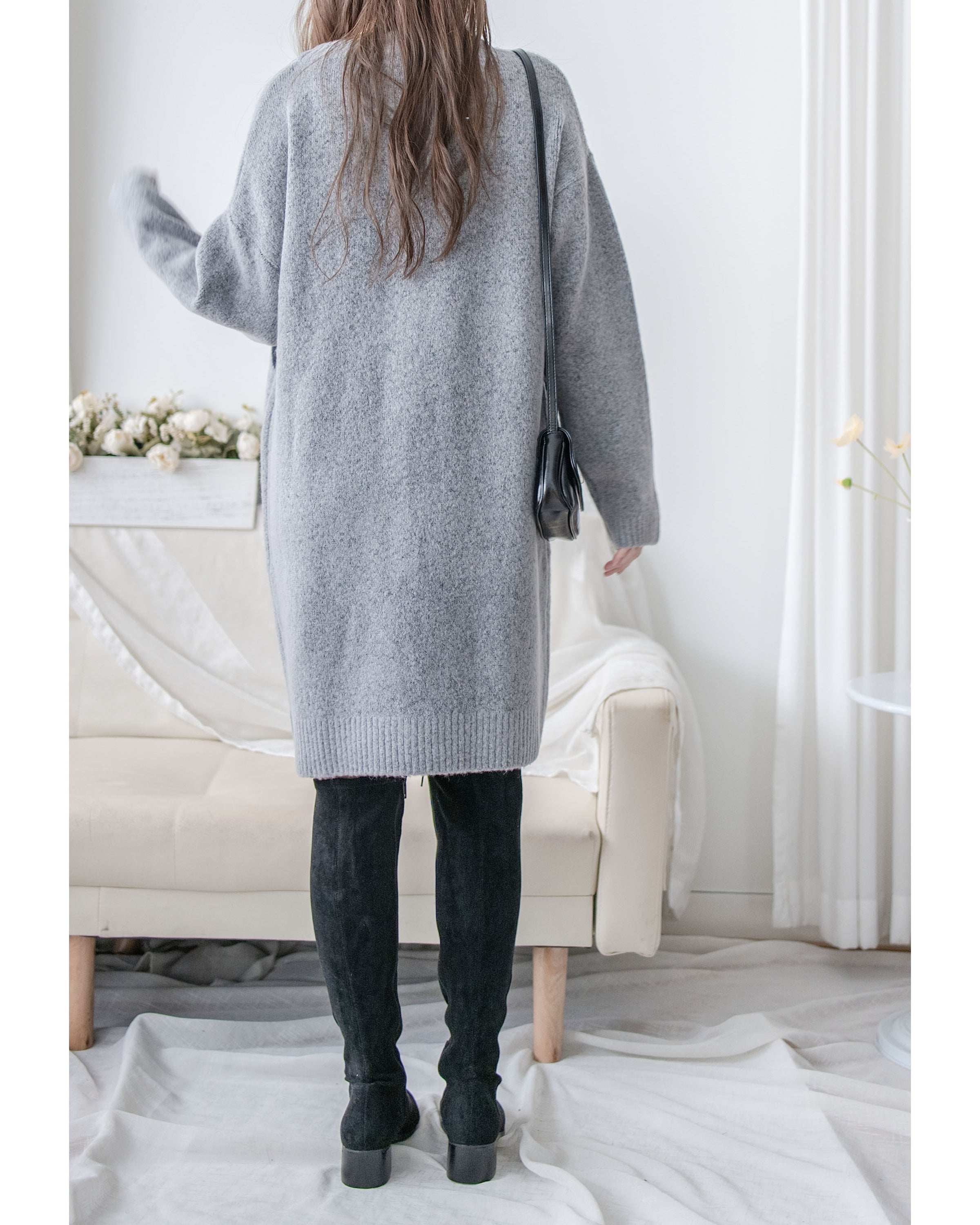 Rhombus Knit Dress 棉棉柔軟親膚英倫花瓣針織連身裙/ KT8188