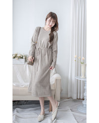 Soft Knit Dress 簡約日常立體線條設計裙/ DS1043
