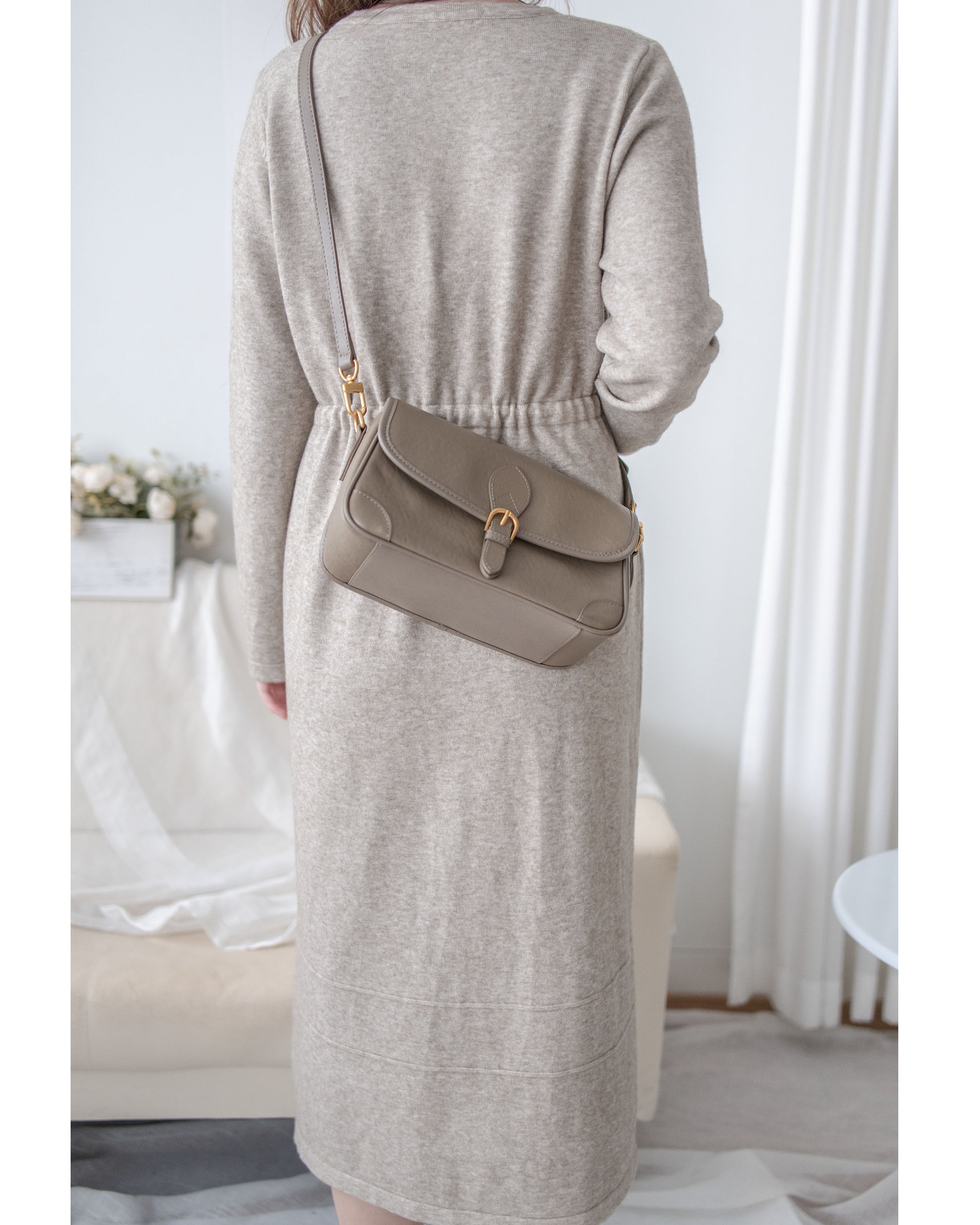 Soft Knit Dress 簡約日常立體線條設計裙/ DS1043