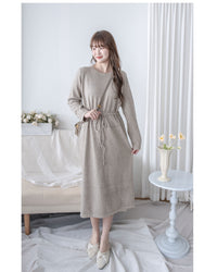 Soft Knit Dress 簡約日常立體線條設計裙/ DS1043