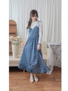 2-way Classic Check Dress 兩著配件裝飾修腰格子連身裙/ DS9824 (Pre-order 3月5截單)