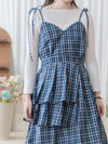 2-way Classic Check Dress 兩著配件裝飾修腰格子連身裙/ DS9824 (Pre-order 3月5截單)