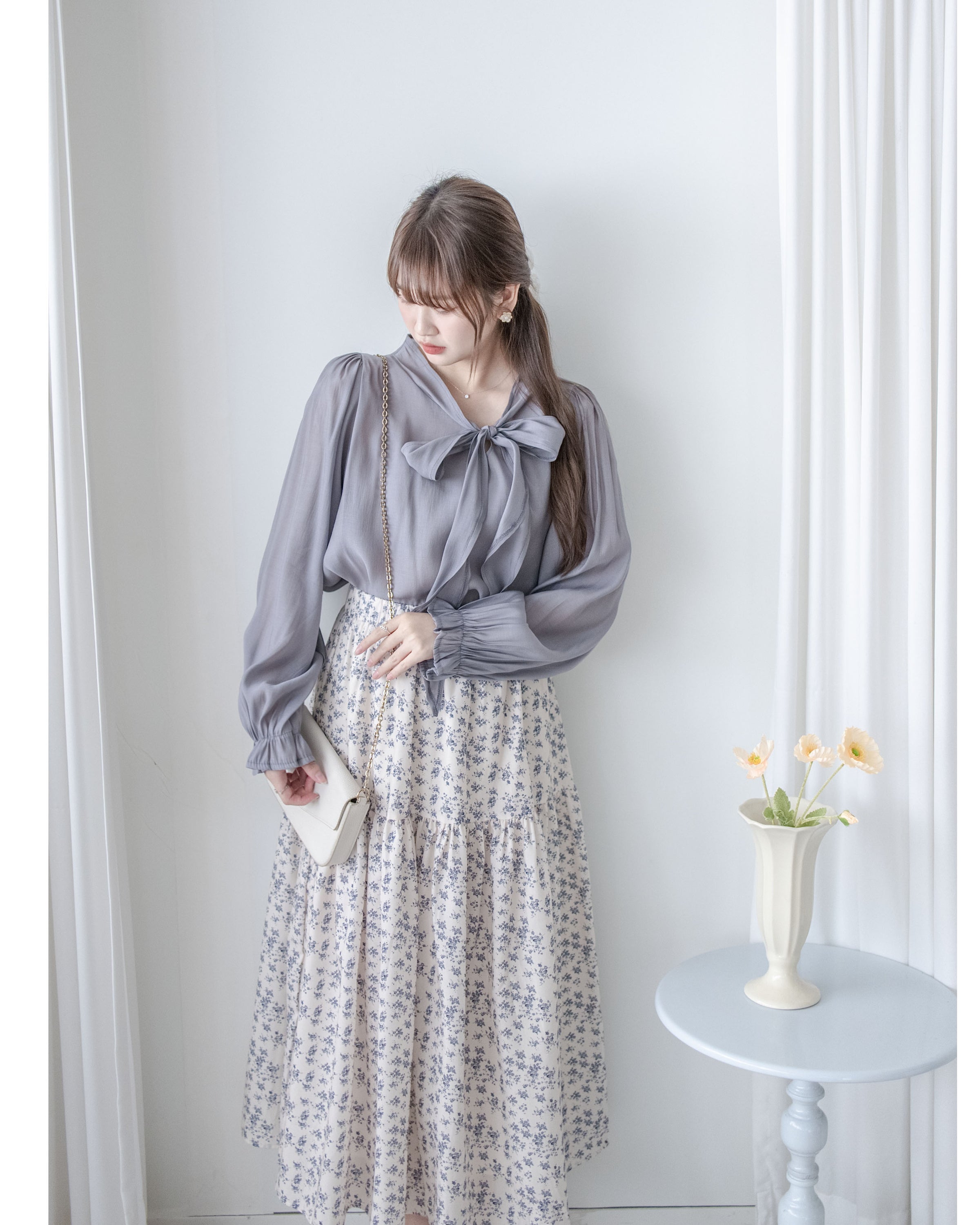 Floral Skirt 雪紡小碎花傘形裙 / SK8917