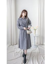 Stripe Dress 細直條紋襯衫裙或外套 / DS1038