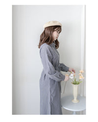 Stripe Dress 細直條紋襯衫裙或外套 / DS1038