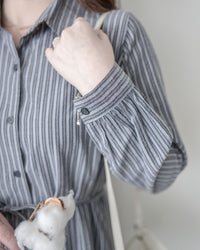 Stripe Dress 細直條紋襯衫裙或外套 / DS1038