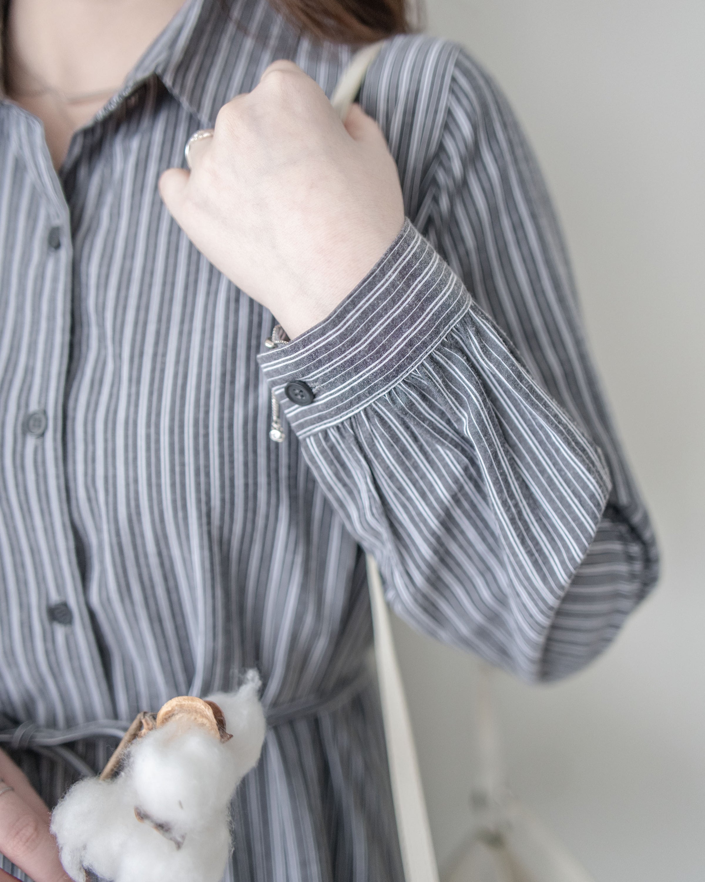 Stripe Dress 細直條紋襯衫裙或外套 / DS1038