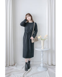 Soft Knit Dress 簡約日常立體線條設計裙/ DS1043