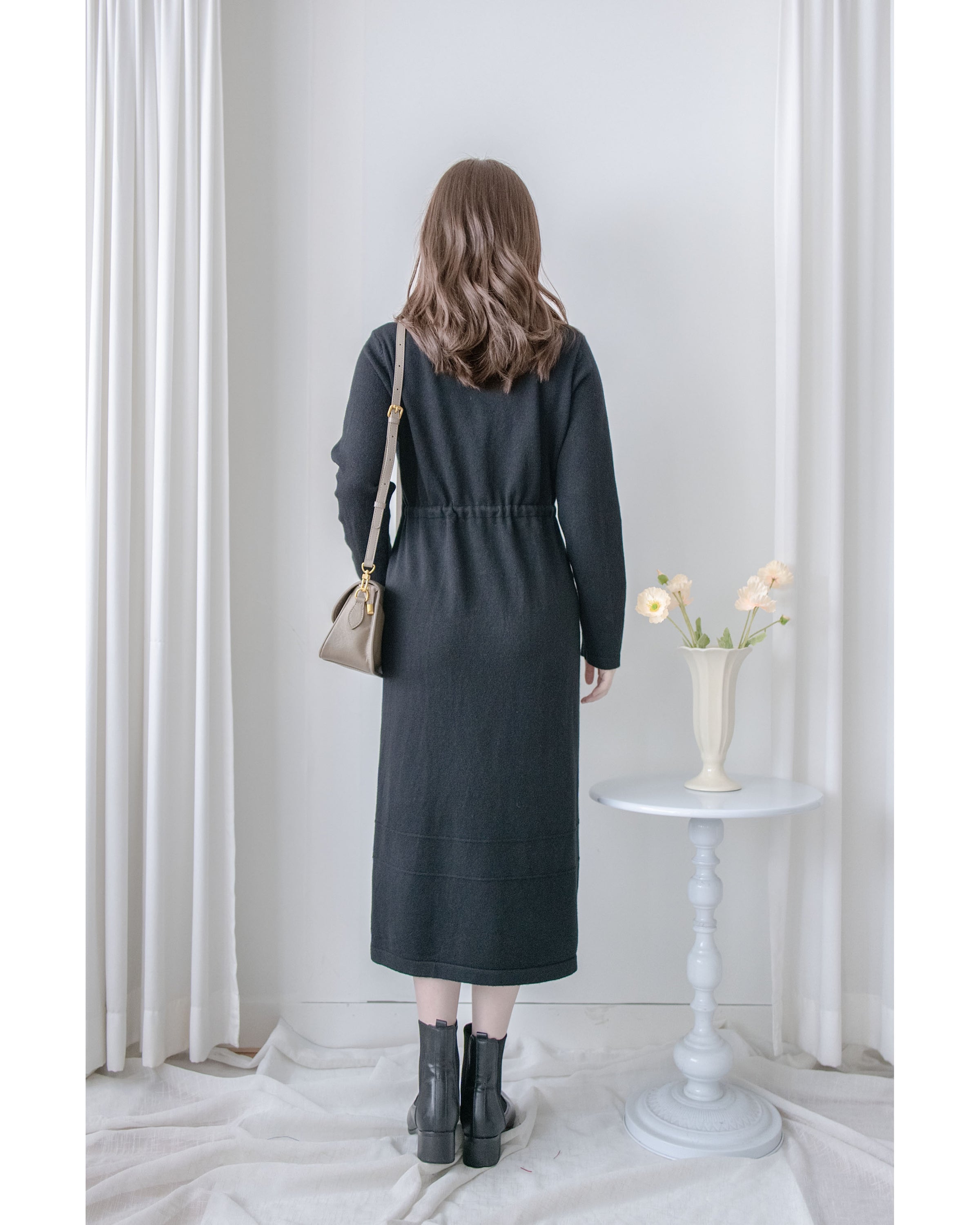 Soft Knit Dress 簡約日常立體線條設計裙/ DS1043