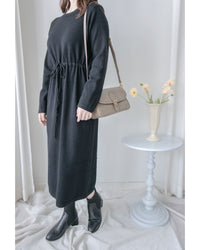 Soft Knit Dress 簡約日常立體線條設計裙/ DS1043