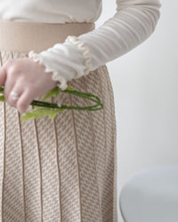 Pleated Pattern Knit Skirt 千鳥格設計感針織彈性百褶裙 / SK8920