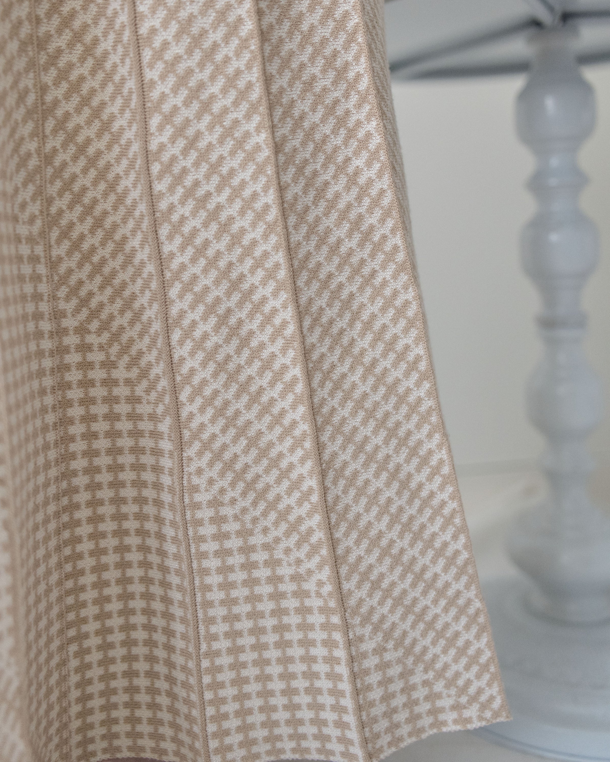 Pleated Pattern Knit Skirt 千鳥格設計感針織彈性百褶裙 / SK8920