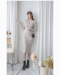 Sophie Dress 柔軟彈性羅紋針織打底裙 / DS1035