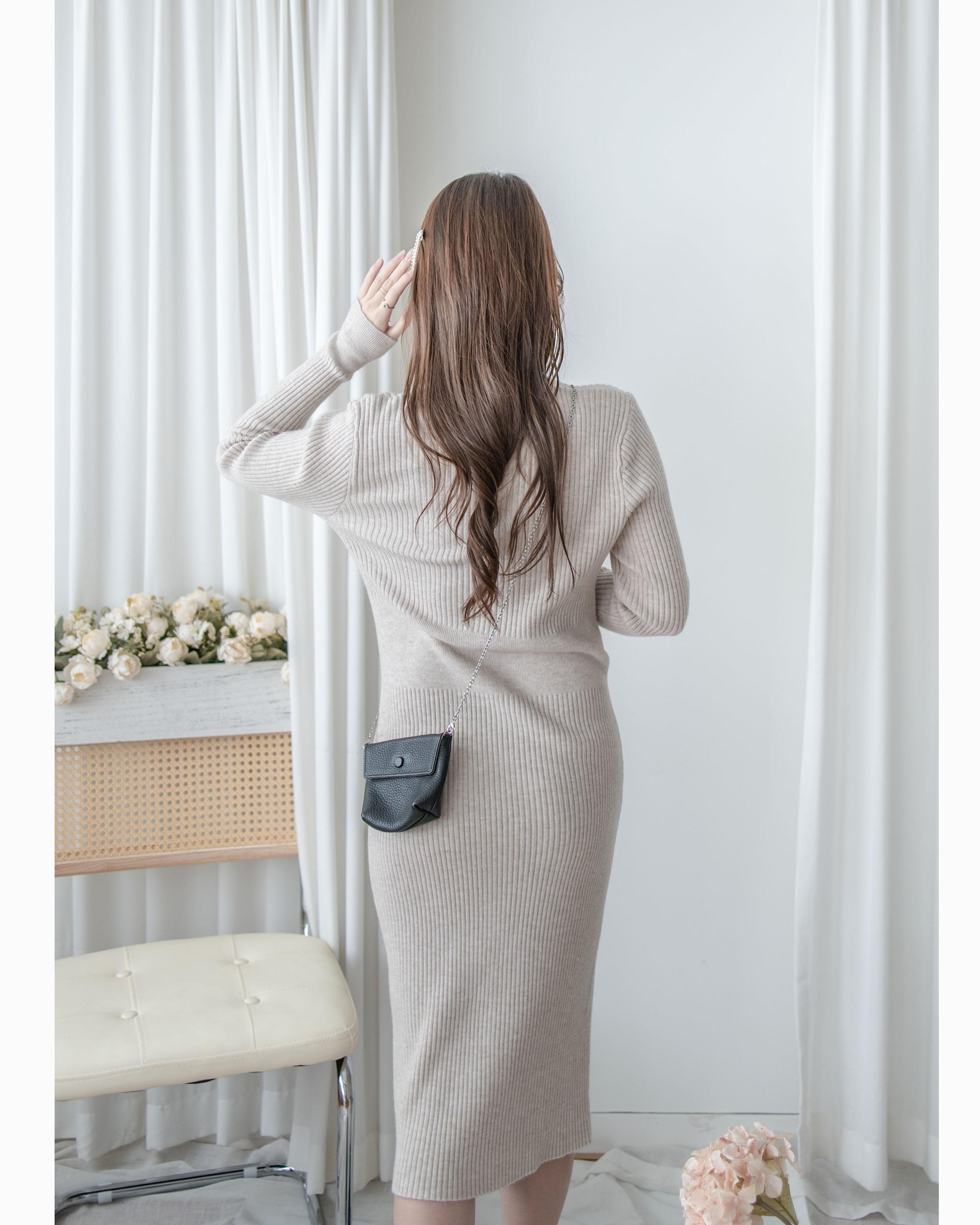 Sophie Dress 柔軟彈性羅紋針織打底裙 / DS1035