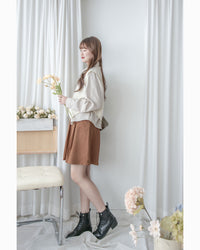 Stripe Shirt Set 不規則下擺針織背心條紋襯衫套裝/ SE9087