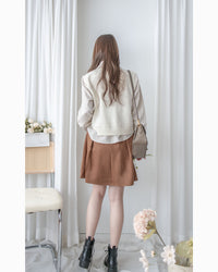 Pleated Skirt 顯瘦A形立體打褶口袋半裙 / SK8923