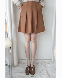 Pleated Skirt 顯瘦A形立體打褶口袋半裙 / SK8923