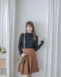 Pleated Skirt 顯瘦A形立體打褶口袋半裙 / SK8923