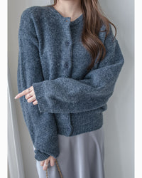 Mixed Knit Cardigan 綿綿顆粒感混毛針織外套或上衣/ CD8154