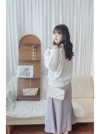 Open Shoulder Knit 露肩織紋針織上衣/ TP9118