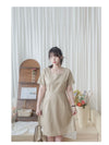 Coco Dress 方領假修腰膝上連身裙/ DS9853