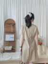 Coco Dress 方領假修腰膝上連身裙/ DS9853