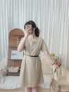 Coco Dress 方領假修腰膝上連身裙/ DS9853