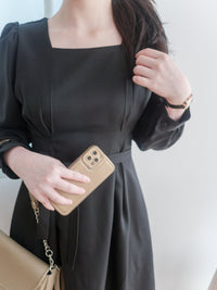 Square Collar Dress 彈性修身方領連身裙/ DS9851 (Black sold out)