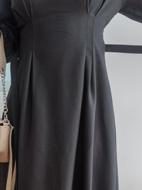 Square Collar Dress 彈性修身方領連身裙/ DS9851 (Black sold out)