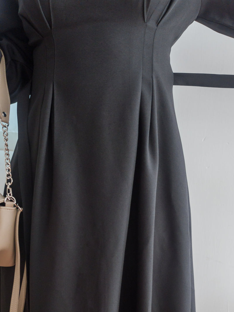 Square Collar Dress 彈性修身方領連身裙/ DS9851 (Black sold out)