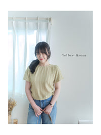 Side Ribbon Top 防皺彈性紋理左右綁帶上衣/ TP9125