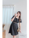 Coco Dress 方領假修腰膝上連身裙/ DS9853