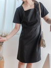 Coco Dress 方領假修腰膝上連身裙/ DS9853