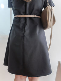 Coco Dress 方領假修腰膝上連身裙/ DS9853