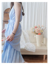 Frill Dress 入膊方領雙層裙擺口袋無袖連身裙/ DS9845