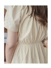 Collar Dress 輕復古小領口配鈕扣棉質連身裙/ DS9850