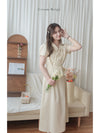 Collar Dress 輕復古小領口配鈕扣棉質連身裙/ DS9850