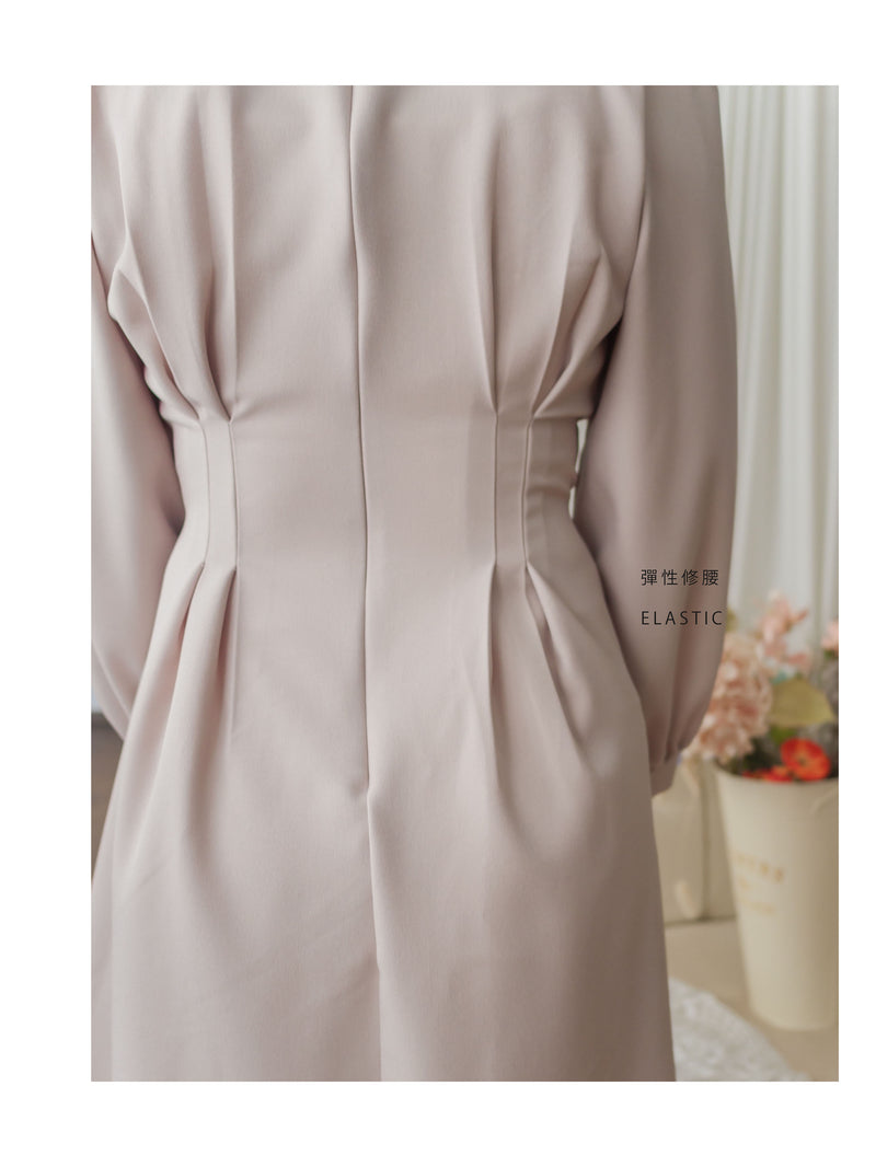 Square Collar Dress 彈性修身方領連身裙/ DS9851 (Black sold out)
