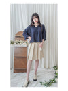 Ruffle Cotton Top 荷葉領口恤衫設計感棉上衣/ BU9095