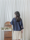Ruffle Cotton Top 荷葉領口恤衫設計感棉上衣/ BU9095