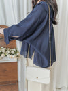 Ruffle Cotton Top 荷葉領口恤衫設計感棉上衣/ BU9095