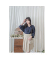 Ruffle Cotton Top 荷葉領口恤衫設計感棉上衣/ BU9095