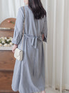 Shirt Dress 無領口恤衫口袋中袖連身裙或外套/ DS9860