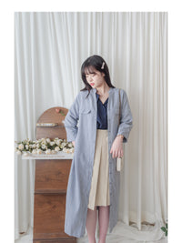Ruffle Cotton Top 荷葉領口恤衫設計感棉上衣/ BU9095