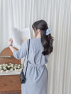 Shirt Dress 無領口恤衫口袋中袖連身裙或外套/ DS9860