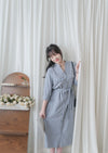 Shirt Dress 無領口恤衫口袋中袖連身裙或外套/ DS9860